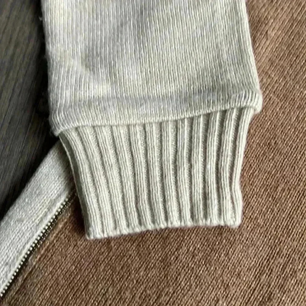 J.CREW | Brown And Cream Merino Wool Blend Crew Neck Sweater With Gold Zippers - Picture 4 of 9